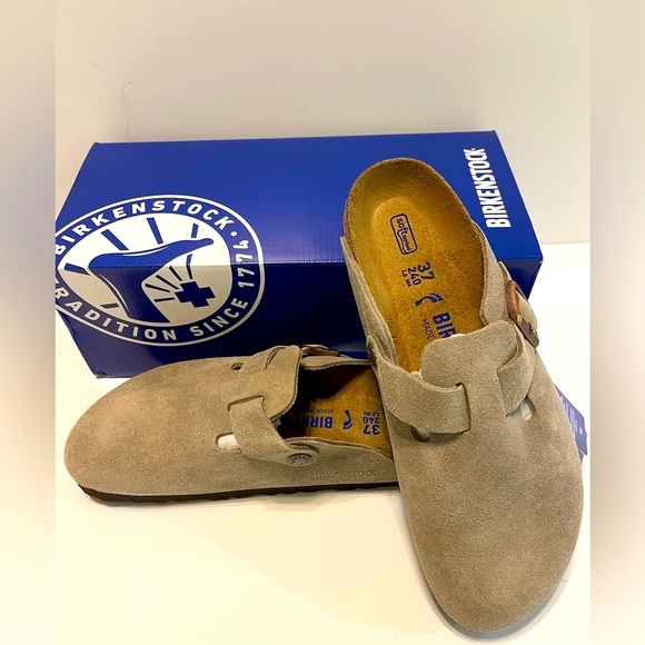 Birkenstock Shoes - Birkenstock Boston suede taupe size EU 36N. All New in Box.